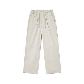 Linen Cotton Waist Band Wide Pants P17