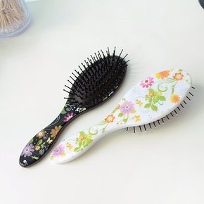 나비 타원쿠션 소 두피 머리빗 드라이 헤어브러쉬