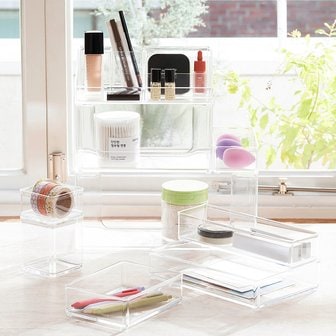 JAJU 투명 깔끔 아크릴 수납함 16.4x12.2x5cm J52N903106100