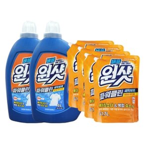 세탁세제 버블원샷 파워클린 3L x2 + 1.7L 2입 x2