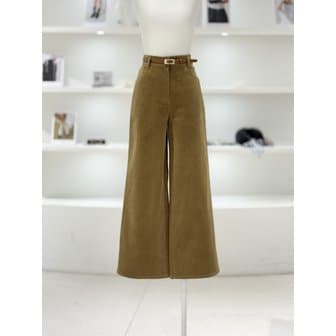 듀엘 [여주점] 여성 벨티드 코듀로이 와이드 팬츠 (L261MSA012)