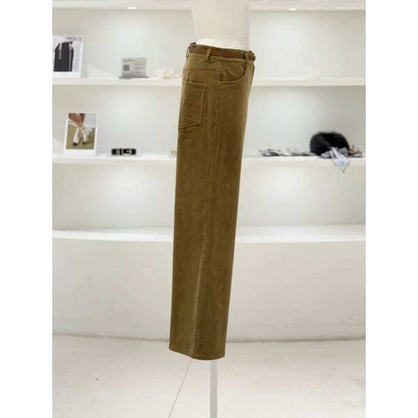 [여주점] 여성 벨티드 코듀로이 와이드 팬츠 (L261MSA012)