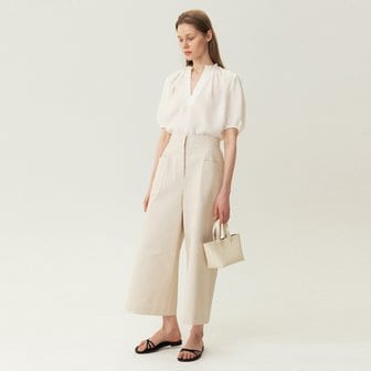 킨더살몬 RESORT23 Wide Culotte Pants Cream