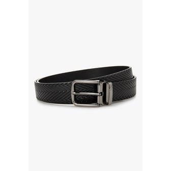 엠포리오아르마니 남성 브레이디드 프린트 레더 벨트 A515333002000