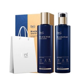 탄력솔루션 블랙 스네일 2종세트+쇼핑백 보습/영양 기능성 미백/주름개선 화장품세트 명절 생일 선물 강추