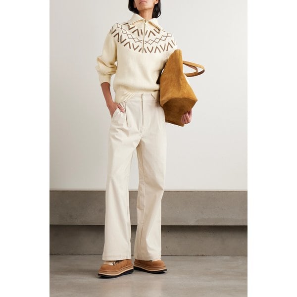 발리 시그리드 페어 아일 니트 하프 집 스웨터 46376663162924523