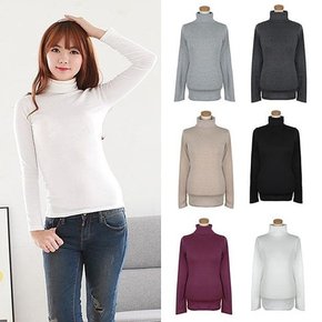 여성 데일리 봄 가을 면스판 기본폴라티 (8151016A)