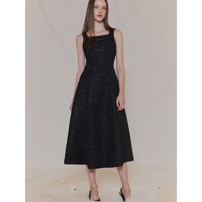 Aurinko tweed sequin dress_black