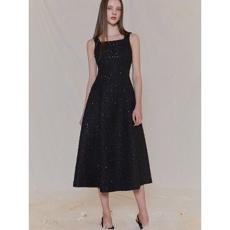 이바나헬싱키 Aurinko tweed sequin dress_black