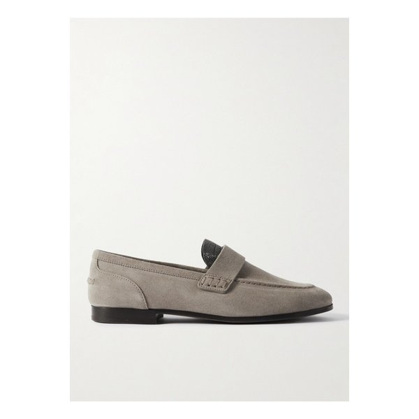 브루넬로쿠치넬리 장식 스웨이드 로퍼 그레이 1647597342373335