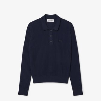 라코스테 [시흥점] 여성 울코튼 긴팔 폴로 스웨터 AF9264-55G