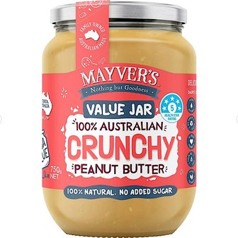  메이버스 크런치 피넛 버터 땅콩잼 Mayver`s Crunchy Peanut Butter 750g