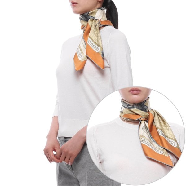 [부산점] 26SS 여성 워드로브 실크 스카프 (8125643 PUMPKIN ORANGE 26S)
