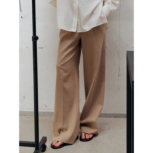 린넨 버클 와이드 팬츠_3COLORS