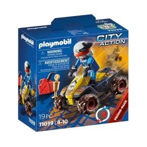 독일 플레이모빌 자동차 소방차 PLAYMOBIL City Action 71039 OffRoad Quad with Pullback Funct