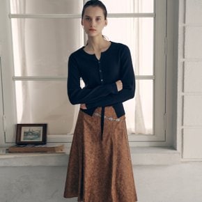 SUEDE MERMAID SKIRT BROWN