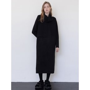 Long knit dress _ Black