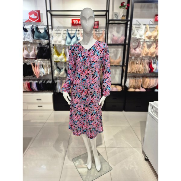 [시흥점] S 와코루) 모달 페이즐리나염 홈웨어 원피스 WGN358W-VI