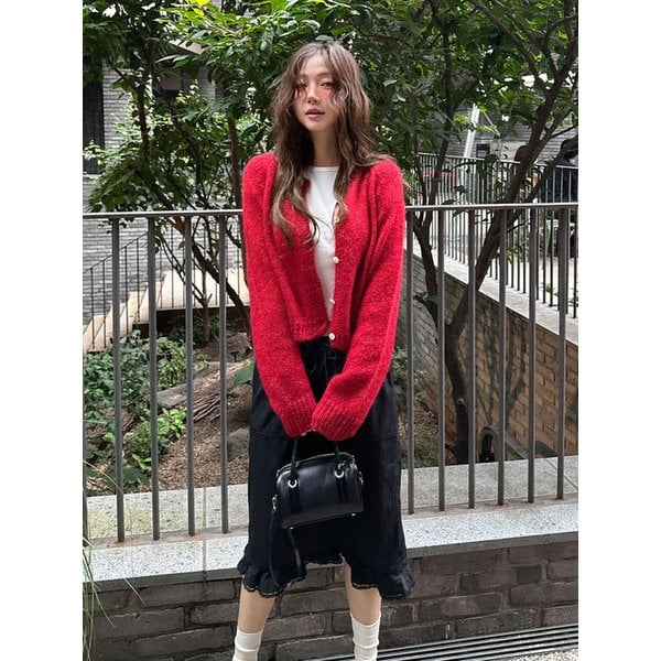[단독][3차 REORDER] SWEET  MOHAIR CARDIGAN [RED]