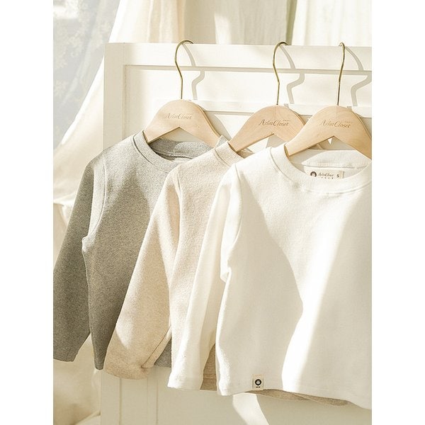 쪼꼬미의 폭닥한 - 유아 베이직 라운드 티셔츠