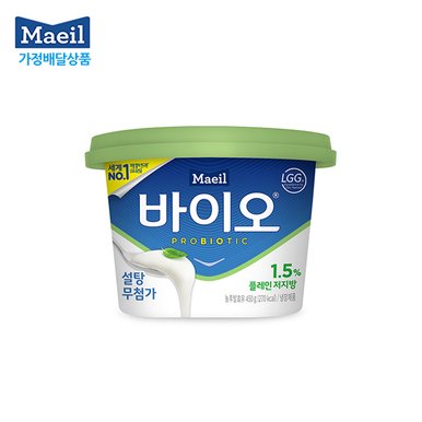 [매일유업 가정배달] 매일바이오 플레인 요거트 저지방 450g 1개월 12회(주3회)