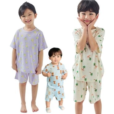 탑텐키즈 여름 필수 실내복 유아)뱀부반팔MKF2UI3302, 7부MKF2UI3301