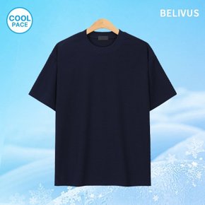 빌리버스 남성 반팔티 라운드 쿨 냉감 여름 무지 티셔츠 BCM069
