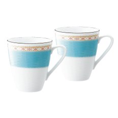 Noritake 머그컵 (쌍 세트) 295cc 블루 P5355L  1645