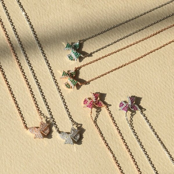 14K 클라라 리본 목걸이 NA0469