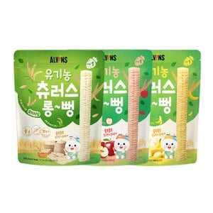엘빈즈 유기농 츄러스 롱뻥 1봉 /아기과자