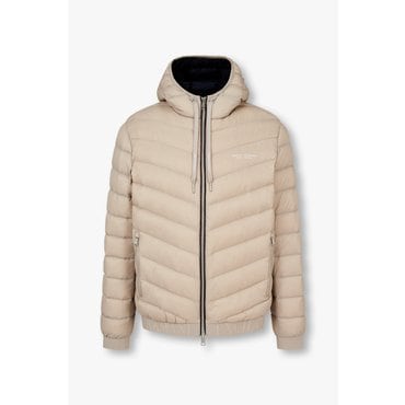 ARMANI EXCHANGE AX남성 로고 밴드 덕다운 패딩 자켓 A414310102베이지