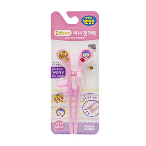 뽀로로 미니젓가락 오른손 핑크 X 1개 유아용 유아젓가락 연습젓가락 어린이집준비물
