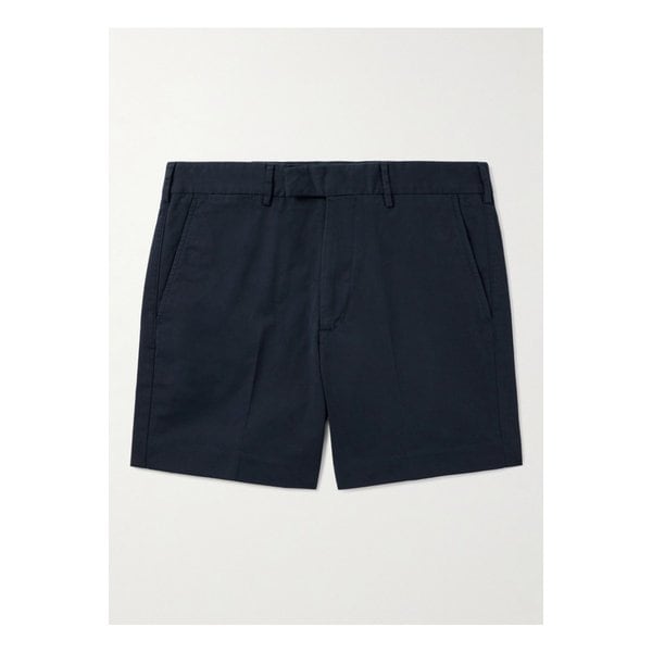 스트레이트 레그 플리츠 스트레치 코튼 트윌 쇼츠 46376663162880619