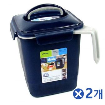 오너클랜 4.5L 손잡이 음식물 쓰레기통x2개 음식물처리통 욕실