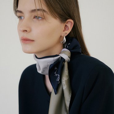 비비드솔리드 pell silk scarf (2color)