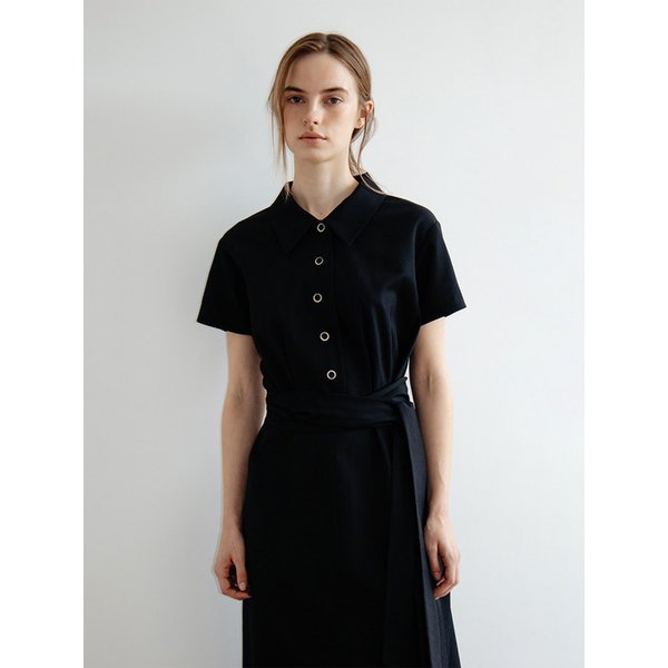 TIR TIE WAIST COLLAR DRESS_2COLORS