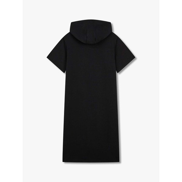 후디드 숏 슬리브 원피스_블랙 7225237008