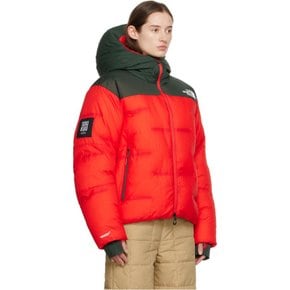 레드 & 그린 The North Face 눕시 다운 재킷 NF0A84S2O4Y1 High Risk Red/Green