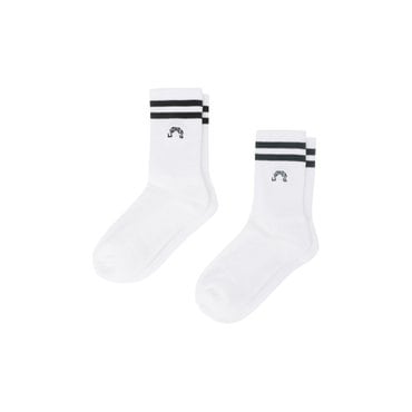 왁 골프 (WGLCX25270WHX)[남녀공용][JONES] Uni 2 Pack Line Socks