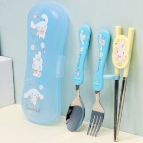 산리오 시나모롤 익스슬림 교정용젓가락 스푼포크 케이스세트 유치원수저 어린이집 초등학생