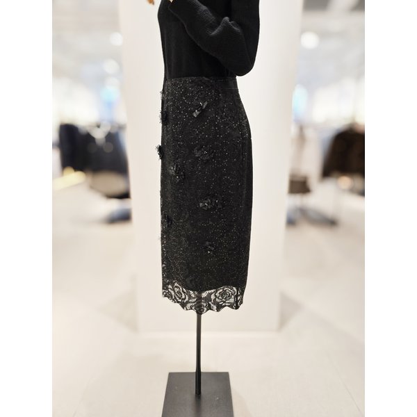 [파주점] [더아이잗컬렉션]스팽글 레이스 플라워 스커트 CPAA0SK221