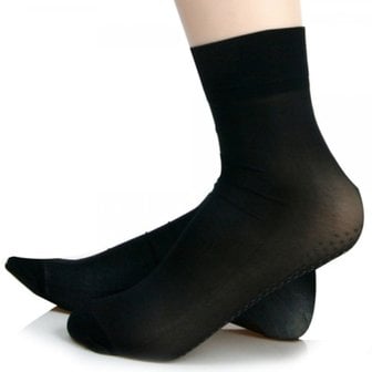 제이큐 여자 미끄럼 방지 고탄 발목 스타킹 블랙 1켤레 X ( 10매입 )