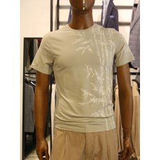 [부산점] 카키 대나무 프린트 반팔 티셔츠(C06TSRF05)