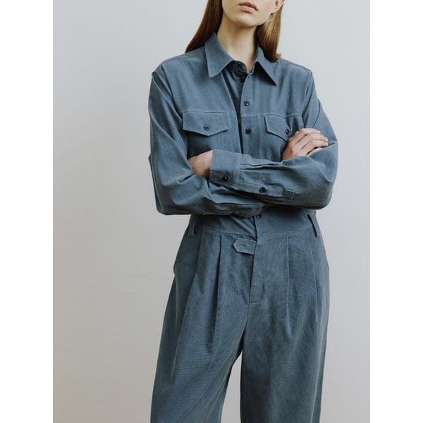 SLATE Retro Corduroy Jumpsuit [Blue]