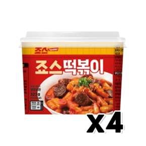 죠스떡볶이 순대포함 즉석용기컵 323g x 4개