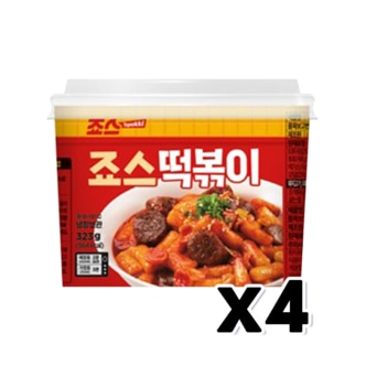  죠스떡볶이 순대포함 즉석용기컵 323g x 4개