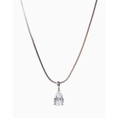 BOYS TEARS 팬던트 크리스탈 물방울 실버 목걸이 PENDANT NECKLACE SILVER