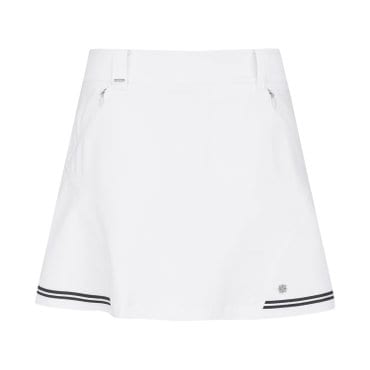 세인트앤드류스 [23SS]여성 컬러 라인 사선 절개 훌 큐롯 스커트(821C2PC383_WH)