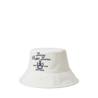 로렌 랄프 로렌 임브로이더 크레스트 코튼 버킷 햇(WALRHGS0J420055100)