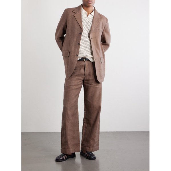 카틱 리서치 스트레이트 레그 스트라이프 리넨 팬츠 46376663162975399